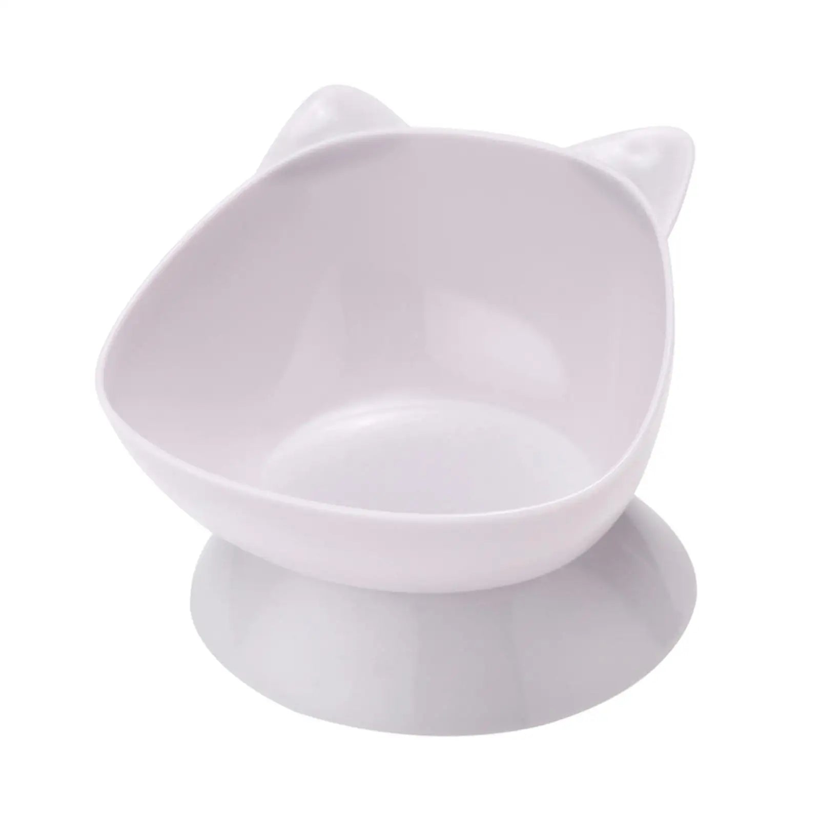 Raised Cat Bowl Small Dog Waterer Protect Pet's Spine Stable Durable Tilted Pet Feeder Kitten Water Bowl for Small Medium Dogs Zpaxo WHITE