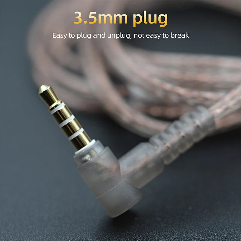 KZ Replacement Headset Cable Oxygen-Free Copper Cable Improves Headphone Connection For KZ ZS3 ZS4 ZST ASX Accessories Supplies Zpaxo