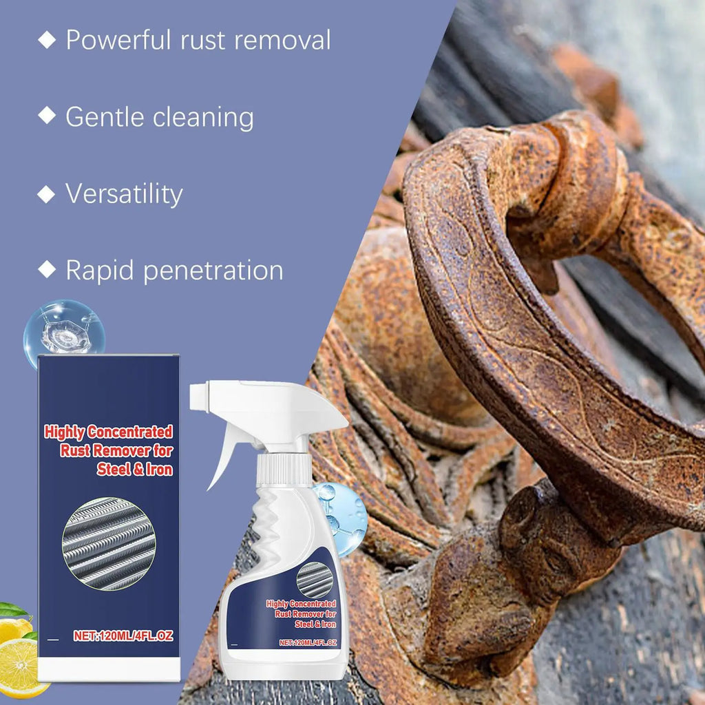 Rust Remover Metal Concentrated Spray Powerful Stain Dissolver Car
