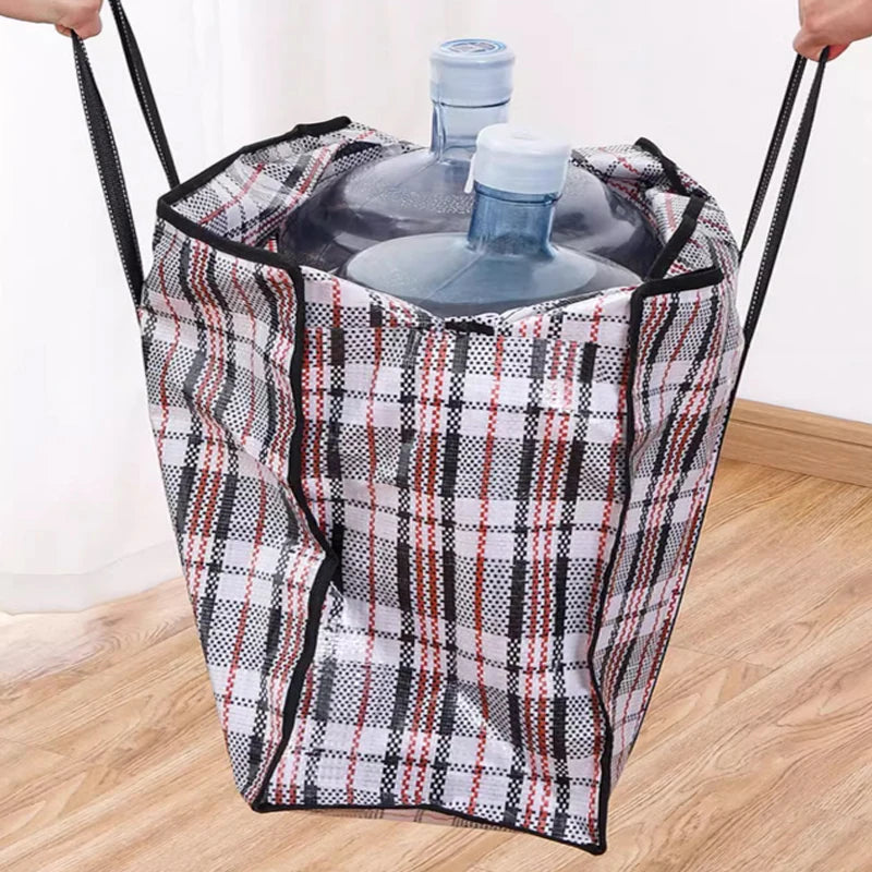 Extra large hand-held folding travel bag thickening large capacity waterproof luggage storage bag, moving packing woven bag Zpaxo