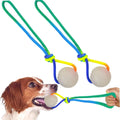 Ball Toys for Dogs 2 Pieces Interactive Tug Glowing Teether with Rope Dog Play Ball for Puppy Small Medium Large Breed Boredom Zpaxo Default Title