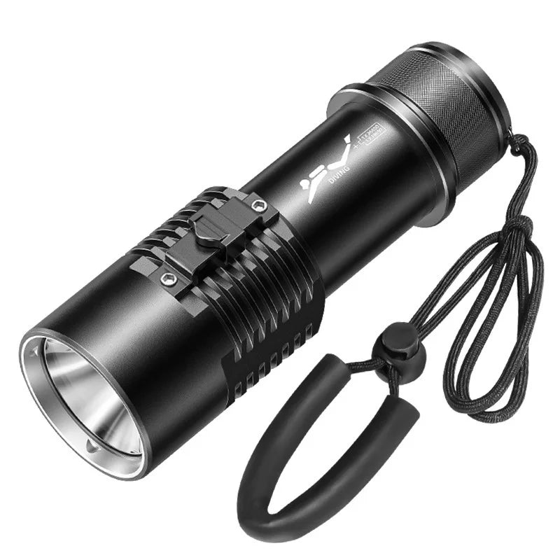 Professional Diving Flashlight Strong Light L2 Electromagnetic