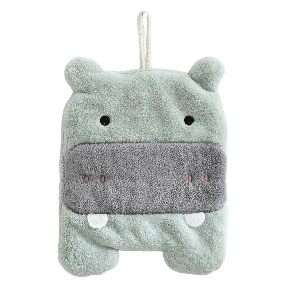 Absorbent Hand Towel Children's Cartoon Animals Dishcloth Elephant