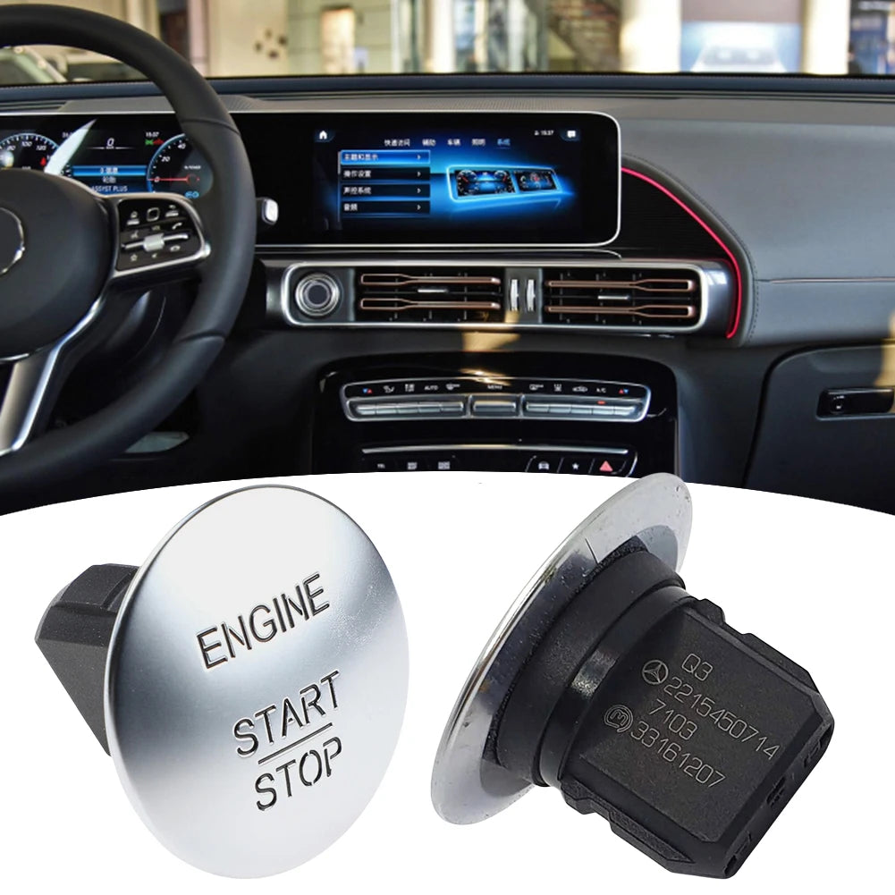Car Keyless One-Click Start Stop Push Button Engine Ignition Keyless Switch 2215450714 for Mercedes Benz B C CL Class Zpaxo