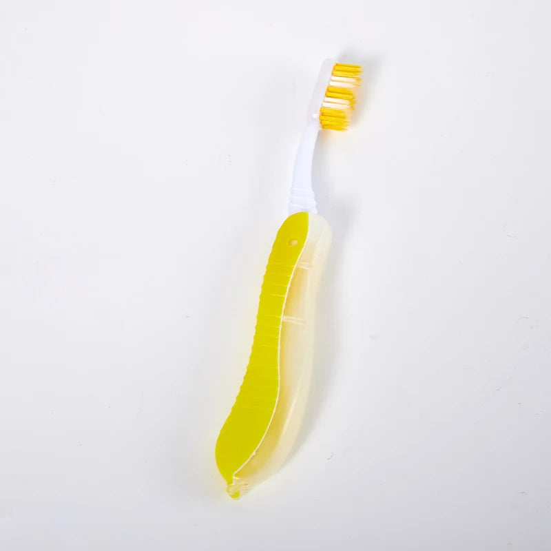 Portable Disposable Foldable Travel Camping Toothbrush Tooth Oral Zpaxo Yellow