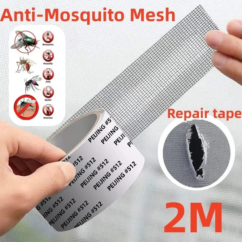 5x200cm Screen Repair Tape Window Door Waterproof Mosquito Net Patch Self-adhesive Super Fix Mesh Netting Broken Holes Tool Zpaxo