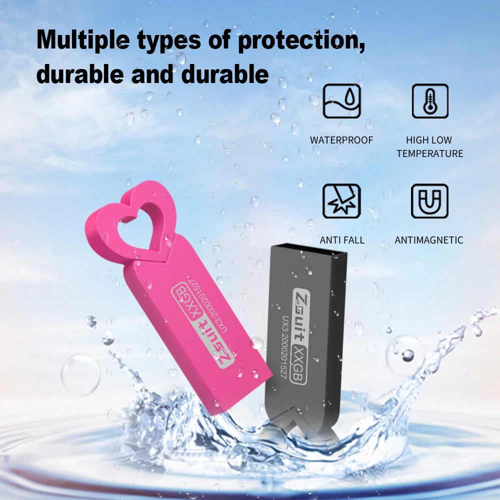 Zsuit 10PCS USB Flash Drives 32GB 64GB Pen Drive USB 2.0 PenDrives Usb Stick 128GB Memory Stick Free Custom Logo Gifts U Disk Zpaxo