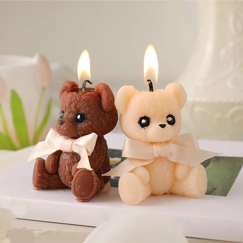 Bear Shaped Candle Scented Aesthetic Cute Decorative Soy Wax Memorial