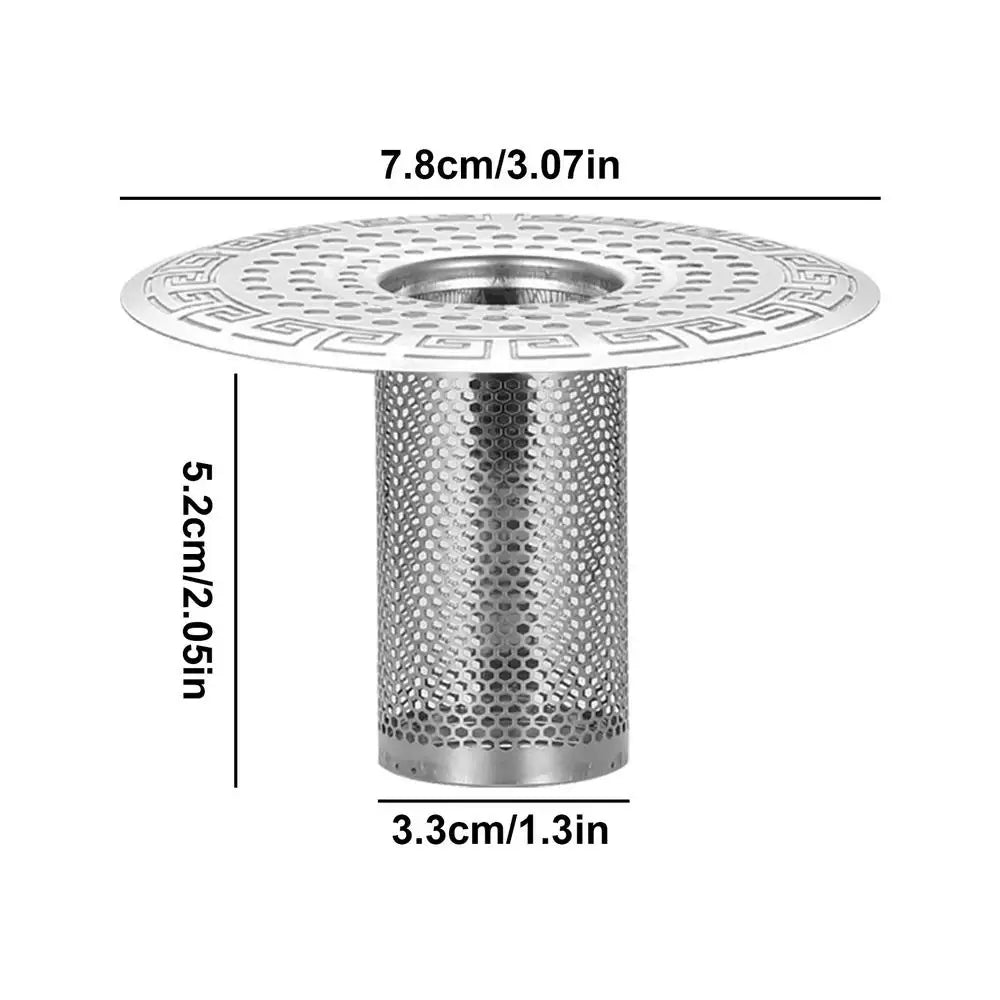 Sink Strainer Floor Drain Filter Stainless Steel Mesh Kitchen Sink Filter Bathtub Hair Catcher Stoper Anti-clog Shower Net Zpaxo L
