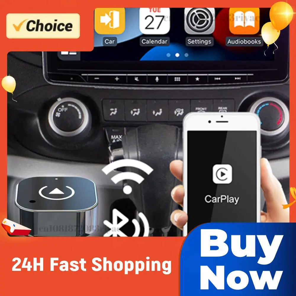 1 Wireless Carplay Android Auto Adapter AI Box Convert Wired Connect