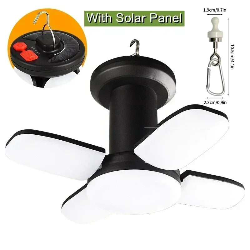Solar LED Camping Lantern 1000LM – USB Rechargeable Power Bank