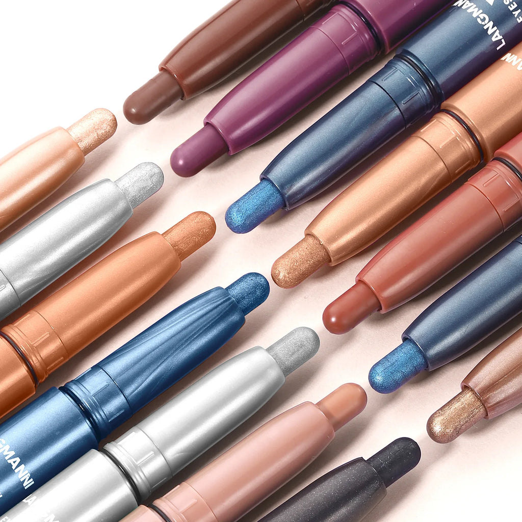 Multi Color Matte Pearlescent Eye Shadow Stick, Eyeliner Pen And High Light Pen, Smooth And Natural Color Zpaxo