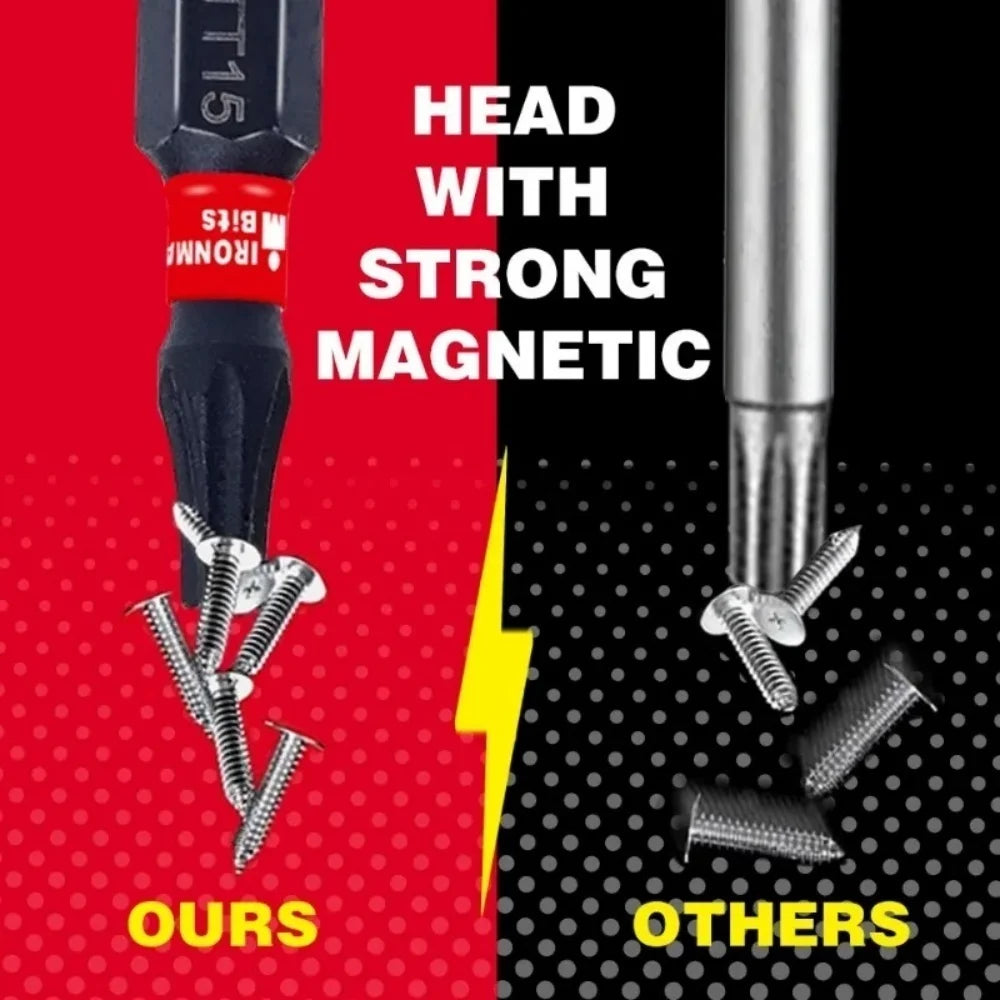 T6–T40 Torx Screwdriver Bit Set | Magnetic Impact Star Bits Screwdriver Bit Set Zpaxo