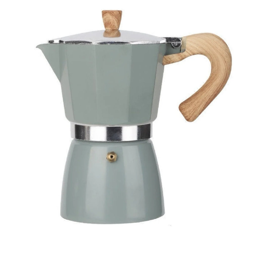 Vintage Wooden Handle Moka Pot – 150ml/300ml Espresso Maker Stovetop Moka Pot Zpaxo