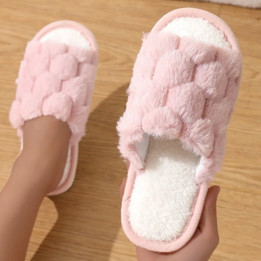 Four Seasons Women's Home Slippers Slides Sandals Shoes Open Toe Non Zpaxo pink 44-45