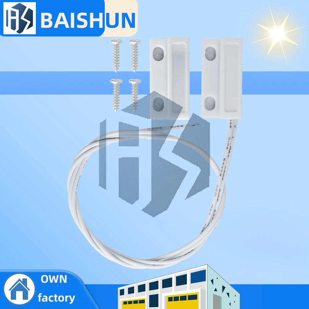 MC-38 MC38 Wired Door Window Sensor Wire Lengthen Randomly Magnetic Zpaxo