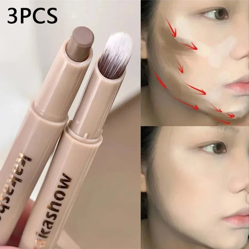 2in1 Contouring Stick Brush Long Lasting Corrector Nose Shadow 3D