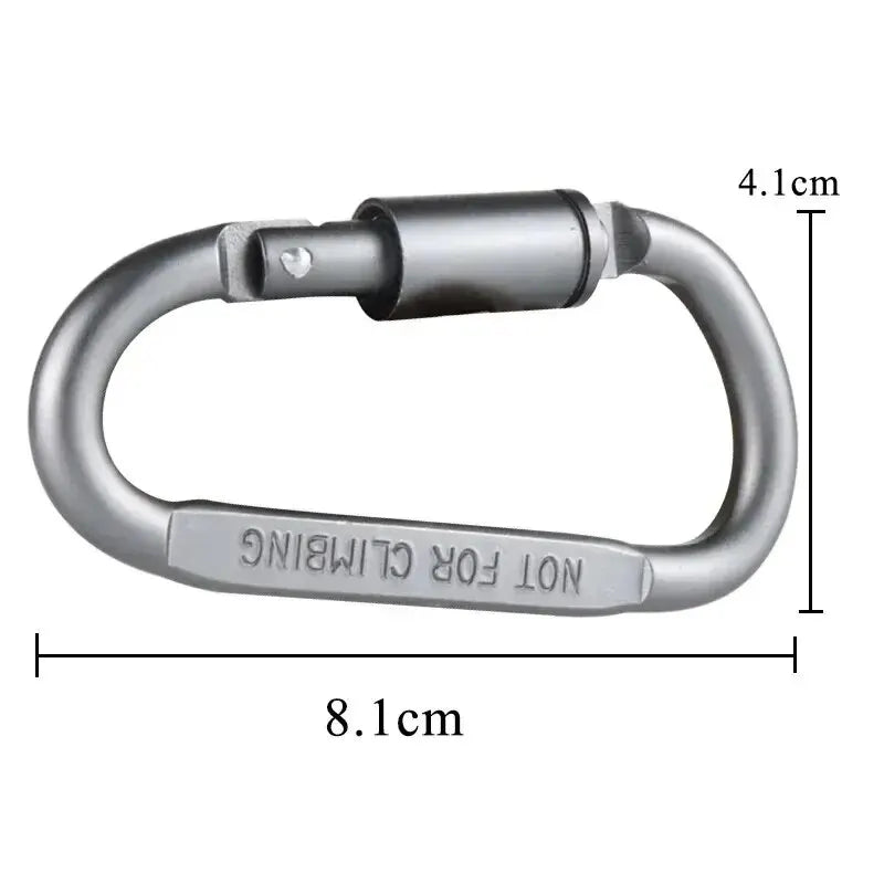 6pcs Camping Hiking Outdoor Gear Carabiner Set Spring Gate Key Chain Clip Daily EDC Keychain Holder For Outdoor Camping Backpack Zpaxo