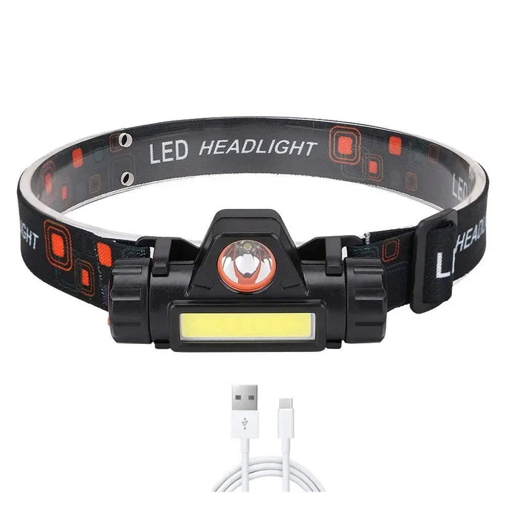 Q5 COB LED Headlamp 500lm – Rechargeable 18650 Battery