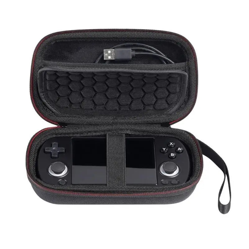 652F Storage Box for RG40XX H Handheld Console Carrying Case with Mesh Pocket Lanyard Zpaxo