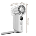 Hand Fan 5 Speeds Digital Display Rechargeable Air Blow Device Portable Fan For Travel Vacation Camping Hiking Backpacking Beach Zpaxo China Mainland White