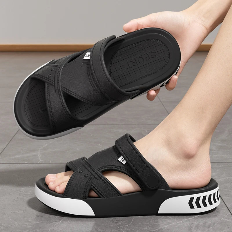 Men's Summer Slippers Fashion Thick Sole Slides Non-slip Indoor