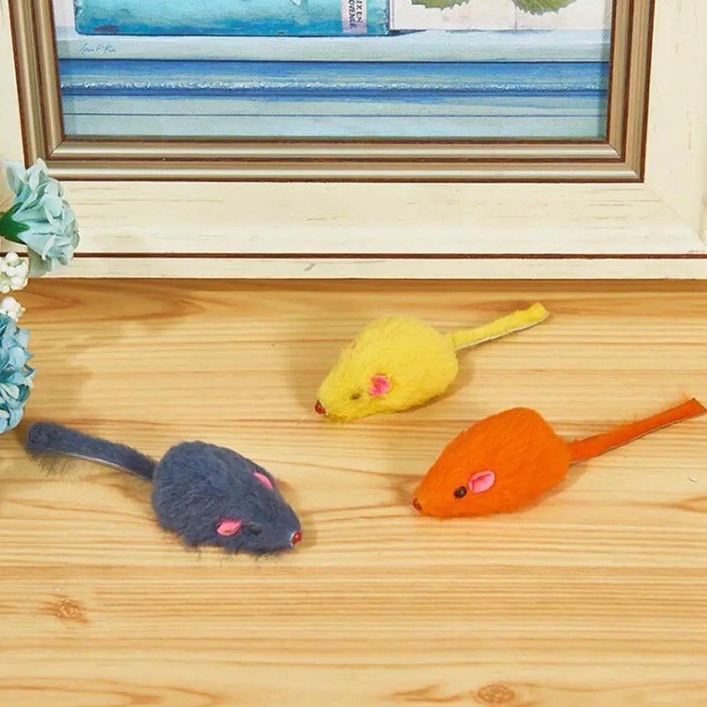 Cat Play Mice Artificial Mouse Shape Interactive Chew Resistant