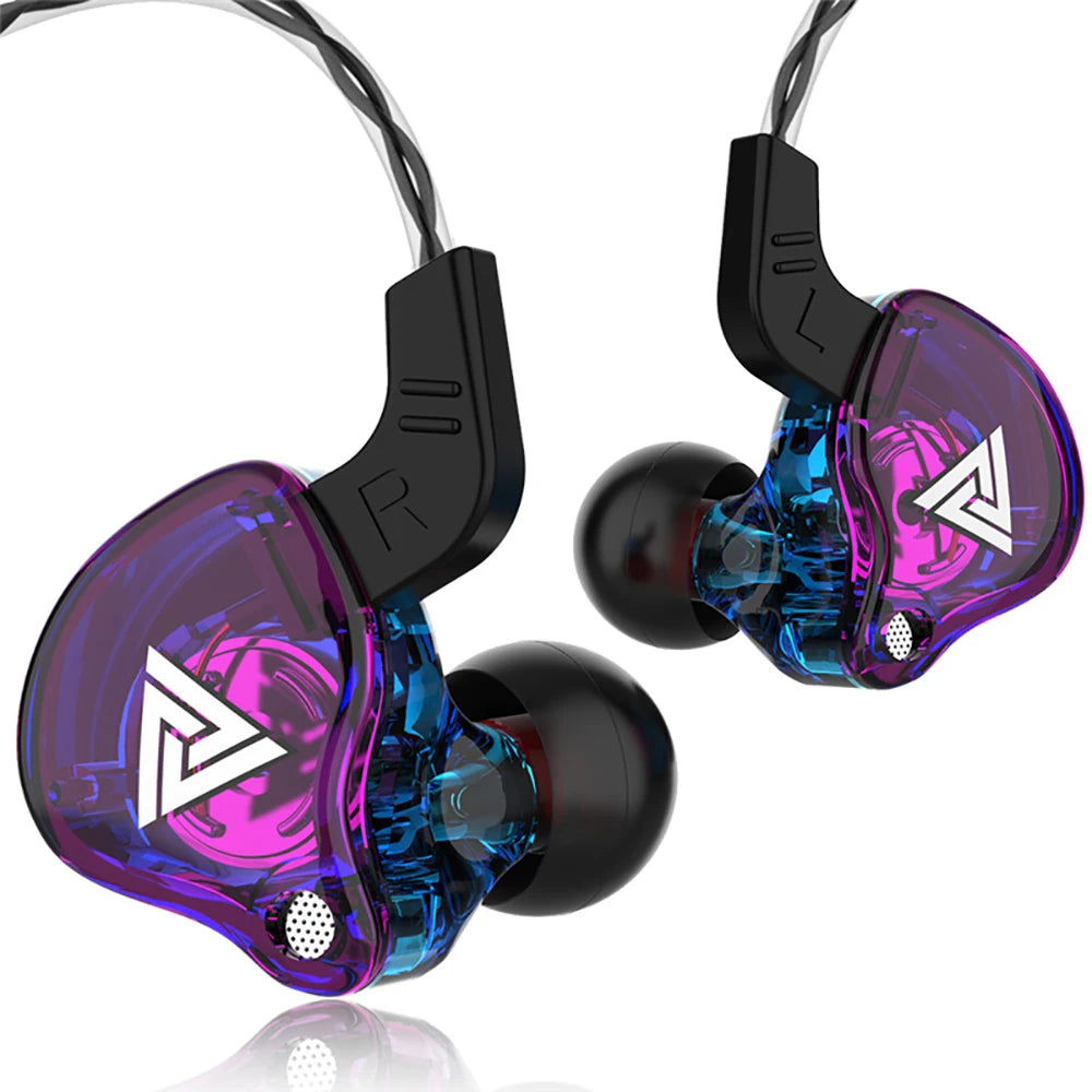 Maerknon AK6 HiFi Wired Earphones – Copper Driver Bass Earbuds Wired In-Ear Earphones Zpaxo Purple