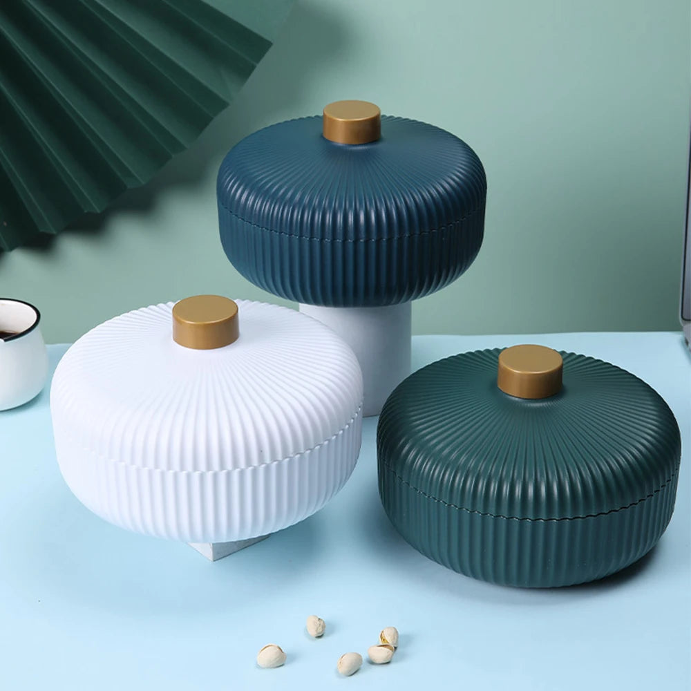 Food Platter Food Storage Tray with Lid 4 Compartment Snack Dried Fruit Candy Nut Serving Plates Tray Zpaxo
