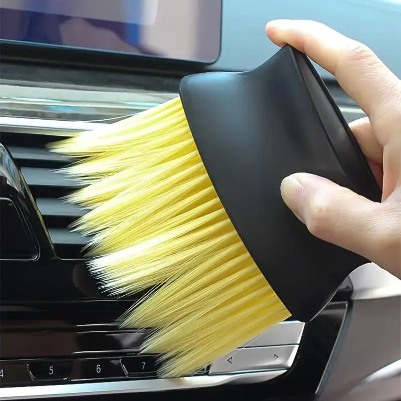 Multi-faceted dust brush-flexible bristles ergonomic handle, suitable for air conditioning vents/car details. Zpaxo