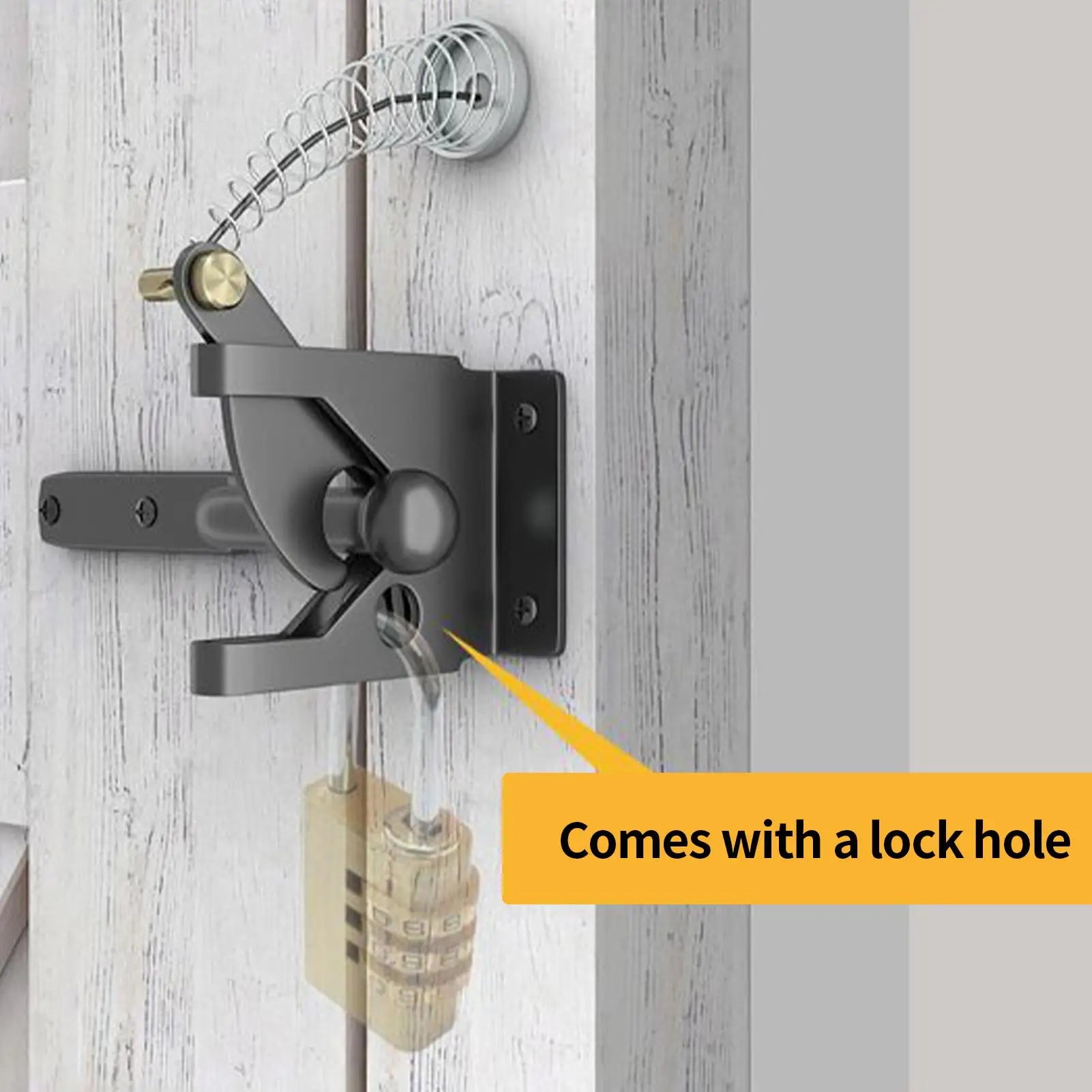 Gate Latch Heavy Duty Wooden Door Security Lock Outdoor Metal Wood Zpaxo