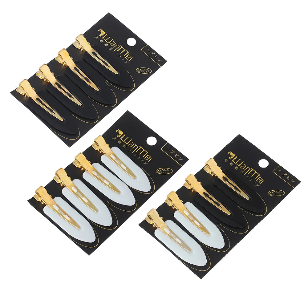 4-Pack Seamless No-Crease Hair Clips – Salon Styling Barrettes