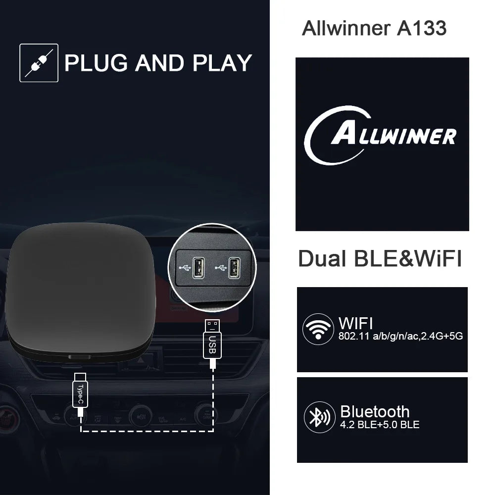 Android10 Carplay Box Ai Wired Wireless Car Adaptation Intelligent