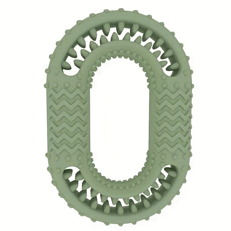 O-ring Dog Chew Toy TPR Pet Teeth Cleaning Interactive Cat Puppy Zpaxo green
