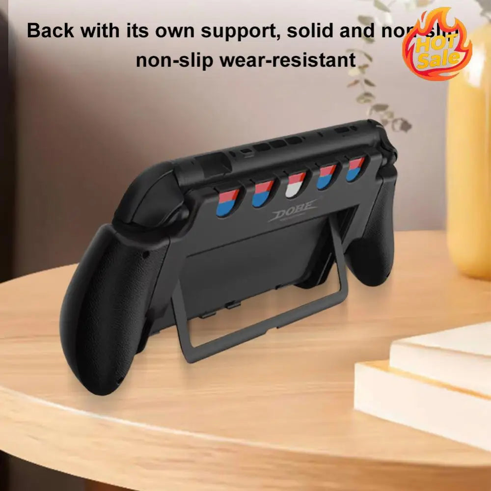 For Nintendo for Switch 2 Grip with Stand Grip Case 5 Game Slots Protective Case Anti Slip Grip Holder for Switch 2 Accessories Zpaxo