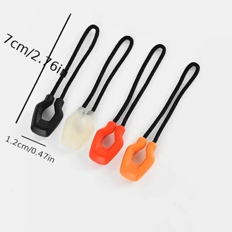 4pcs Stylish Zipper Pulls – Durable Extensions for Bags & Jackets, Handy Replacement Accessories Zpaxo