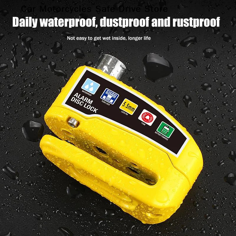 Motorcycle Bicycle Lock Alarm Safety Protection Padlock Disc Aluminum
