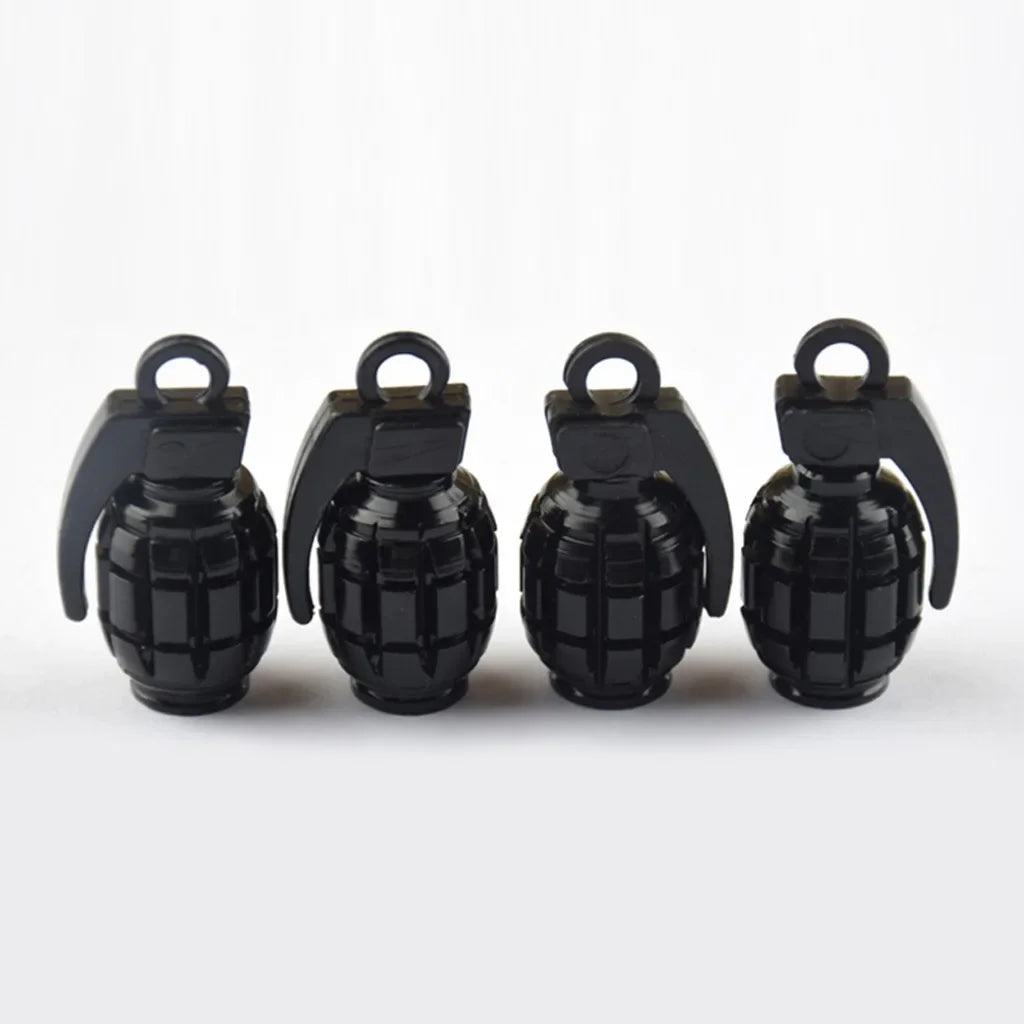 Grenade Aluminum Tire Valve Caps – Car, Bike & Motorcycle