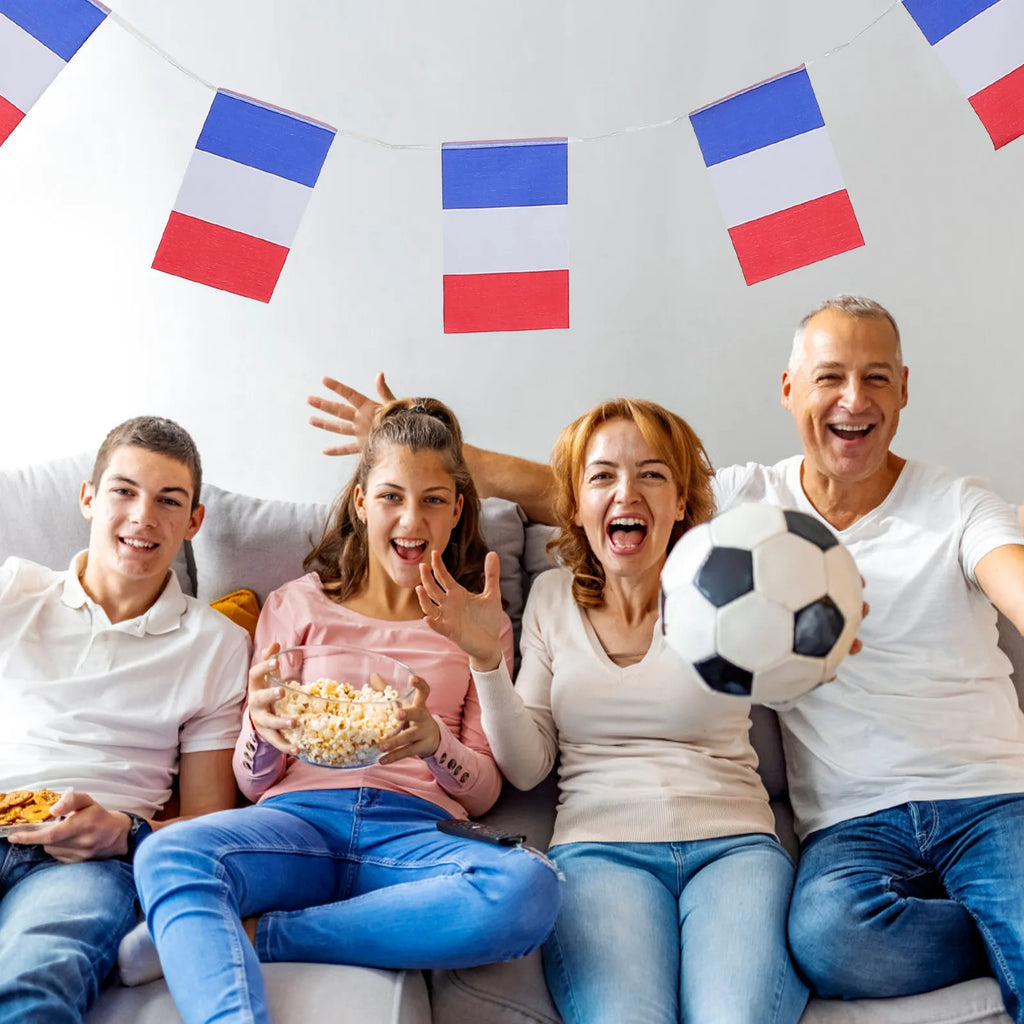 French Flag Banner String Decor Creative Rope Design Easy Hang