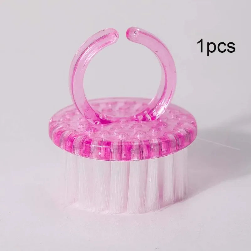 1- Plastic Nail Brushes Colorful Hand Scrubbing Cleaning Brush Dust Zpaxo B pink 1pcs