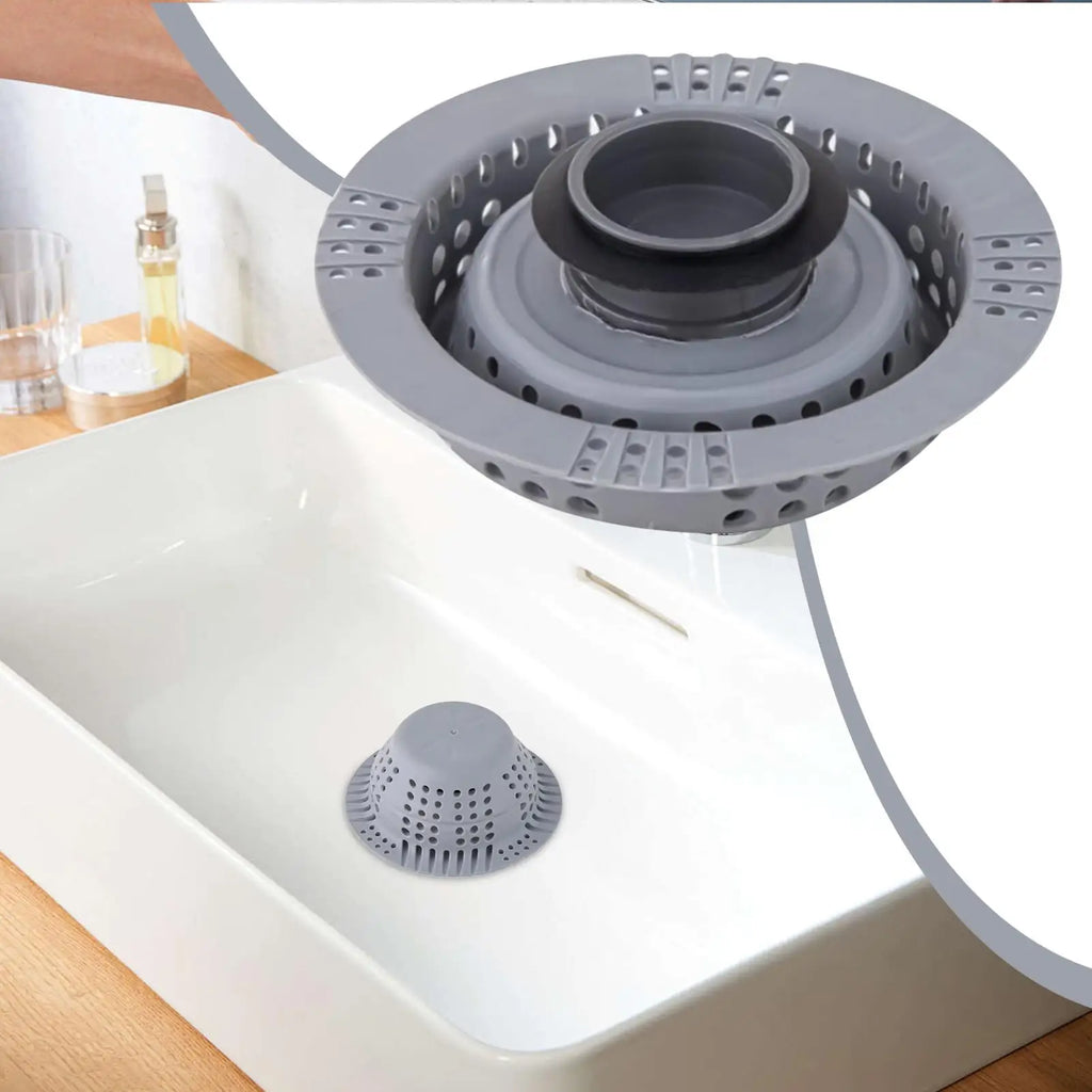 Shower Drain Hair Catcher Silicone Foldable Bathtub Cover Stopper