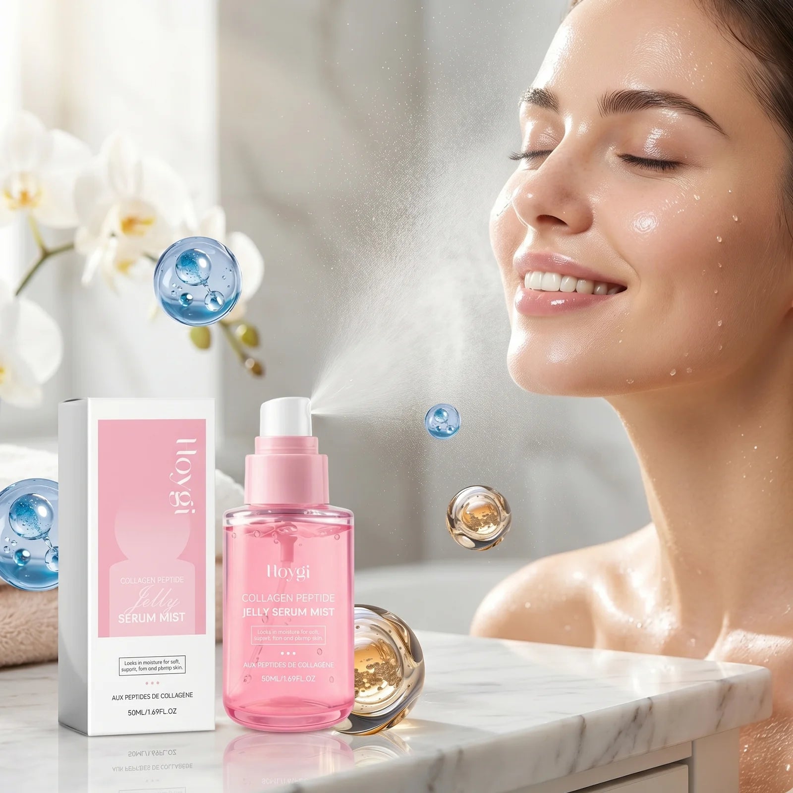 Moisturizing Mist Facial Serum Spray Hydrating Peptide Gentle & Nourishing Barrier Protection Deep Hydration Lock Anti-Dryness Zpaxo