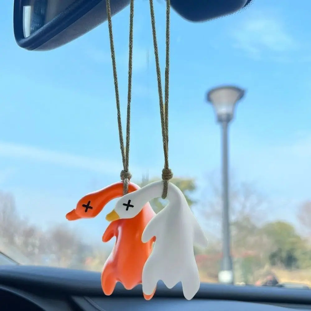 2Pcs Color Changing Color Changing Swing Goose Cute Exquisite Swing Duck Car Pendant 2Pcs Fashion Car Hanging Ornament Home Zpaxo