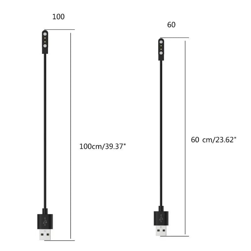 652F 2 Pin Smartwatch Dock USB Charging Cable for Kieslect Watch K10 K11 Zpaxo