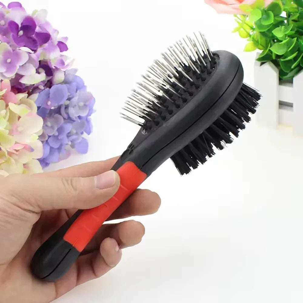 Pet Dog Needle Comb Durable Double-sided Bathing Brush Plastic Zpaxo