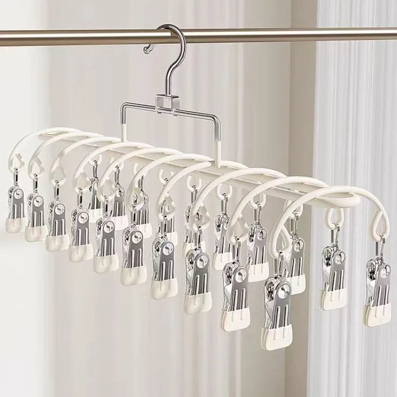 20-Clip Stainless Steel Laundry Hanger – Windproof Drying Rack