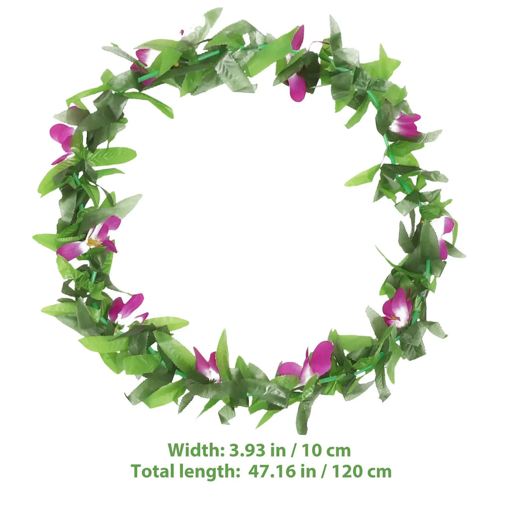 6Pcs Hawaiian Party Leis Colorful Artificial Flower Garlands Lightweight Durable for Luau Beach Wedding Festival Party Decor Zpaxo