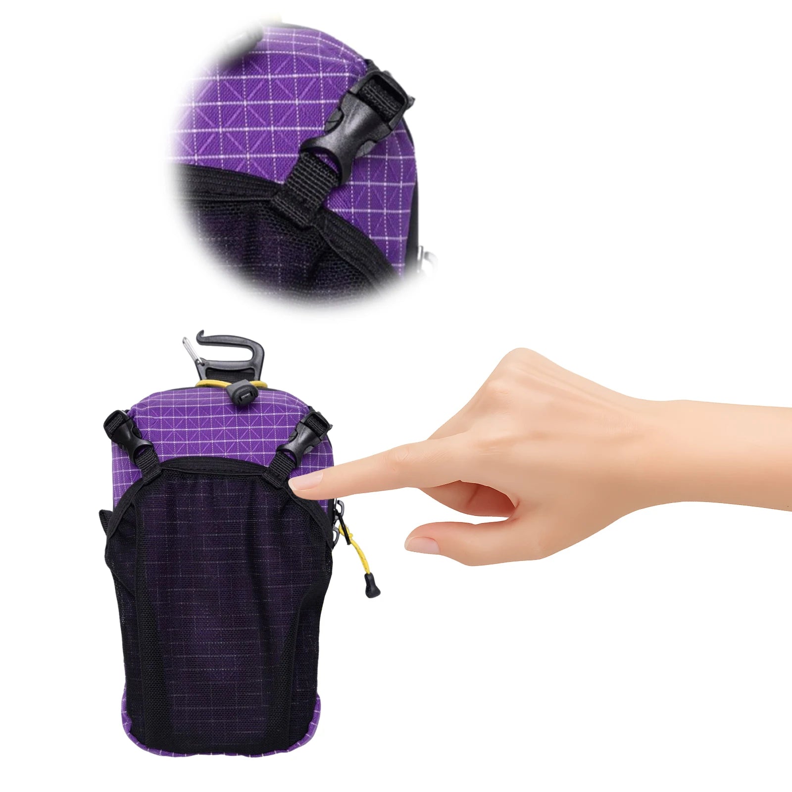 Portable Storage Expansion Bag Hook Water Bottle Backpack Arm Hanging