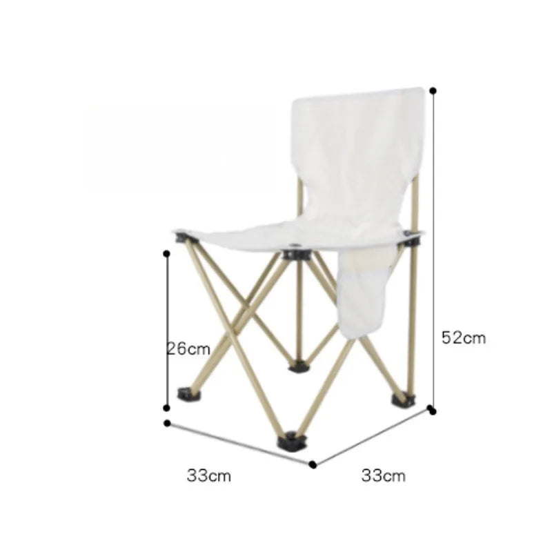 Outdoor Portable and Durable Art Sketching Bench Fishing Chair Folding Chair Multifunctional Oxford Cloth Backrest Fishing Chair Zpaxo