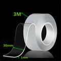 1m 2m 3m 5m Nano Tape Double Sided Tape Transparent Reusable Waterproof Adhesive Strong Tapes Cleanable Kitchen Bathroom Supplie Zpaxo 30mmx3M